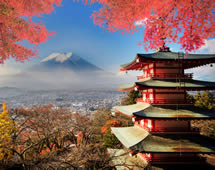 Japan Blick auf Fujiyama