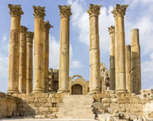 Artemis Tempel in Jerash in Jordanien