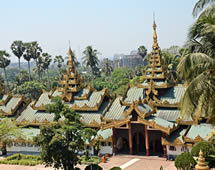 Pagode von Yangon in Myanmar