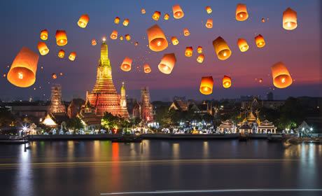 Lichterfest in Thailand