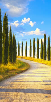 Landweg durch die Toskana Italien