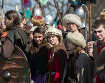 Krakau Volksfest Rekawka historische Nachstellung einer Schlacht