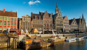 Altstadt von Gent am Kanal, Belgien