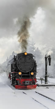 Harz im Winter Brockenbahn 