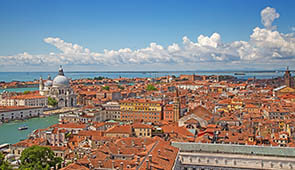 Vogelperspektive Blick auf Venedig