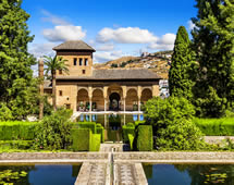 Granada Alhambra partal Palast Garten