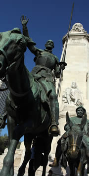 Spanien Madrid Monument Miguel de Cervantes
