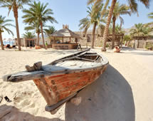 Arabien Oman Strand Fischerboot