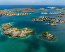 Karibik Curacao Inselgruppen Luftaufnahme