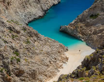 der geheime Strand Rizoskloko auf Kreta