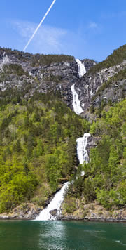 Wasserfall am Sognefjord Norwegen
