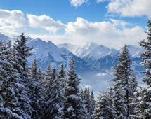 verschneite Salzburger Bergwelt
